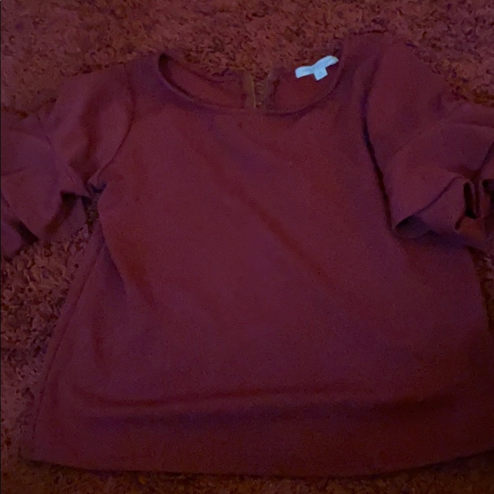 Burgundy top